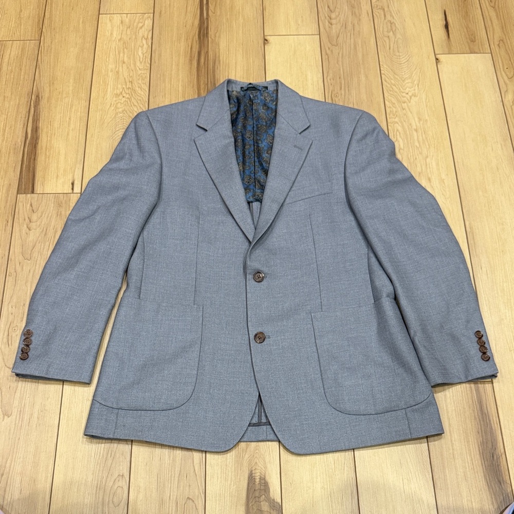 Lauren Ralph Lauren Mens Sport Coat Blazer Two Button Casual Jacket Gray 40R